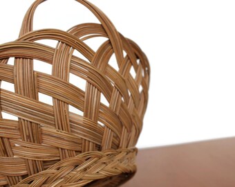 ヴィンテージウィッカーバスケットセット：フレアトップ収納バスケット
