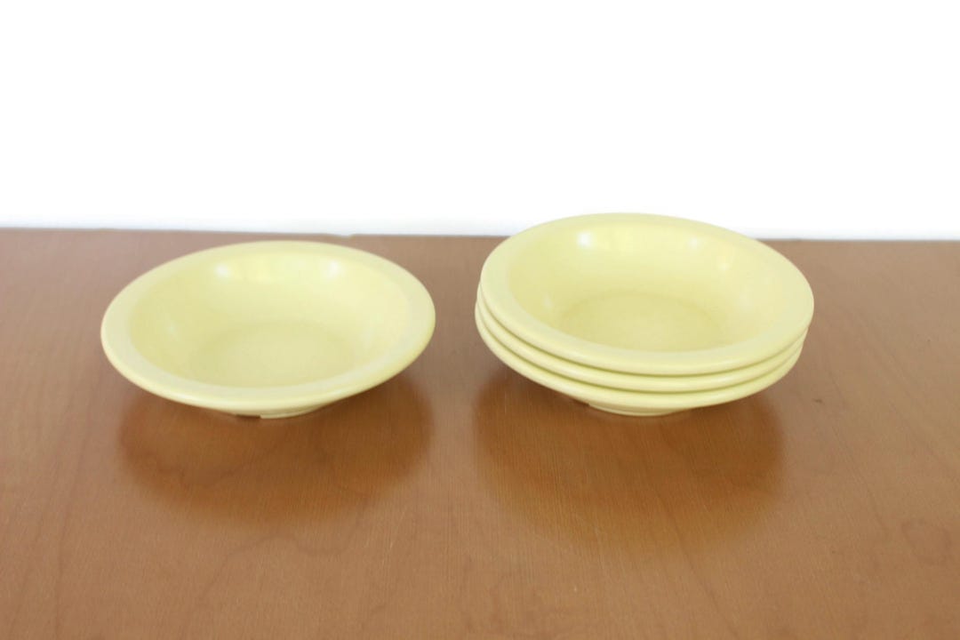 4 Vintage Dallas Ware Pastel Yellow Melamine Desert Bowls - Etsy