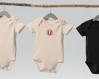 La U Shield Embroidered - romper van biologisch katoen