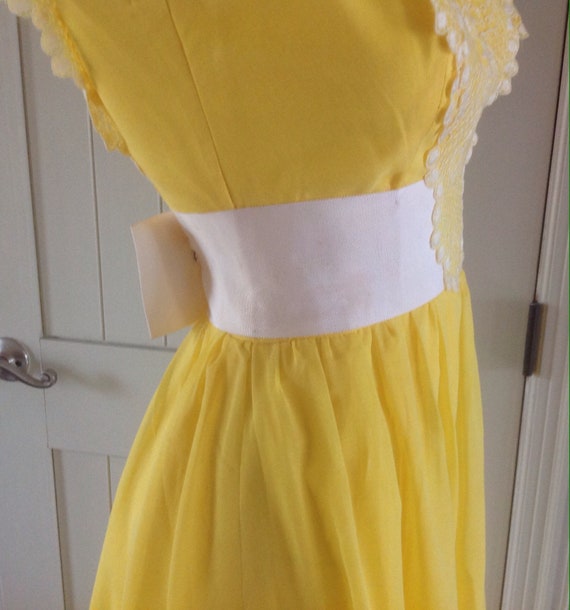 Vintage 1980,s Yellow Maxi Dress . - image 5