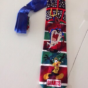 Vintage Toons Football Giants 1993 Silk Tie