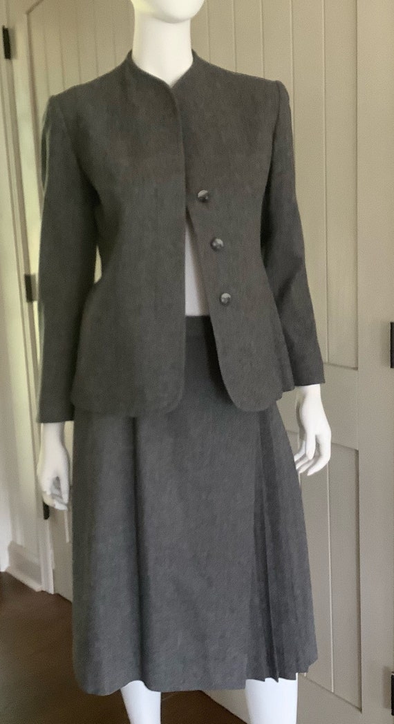 Vintage Gray Wool Suit