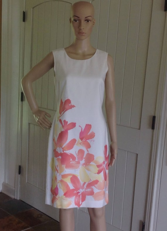 100% Silk Classic Sheath Dress , Pearl Color parce