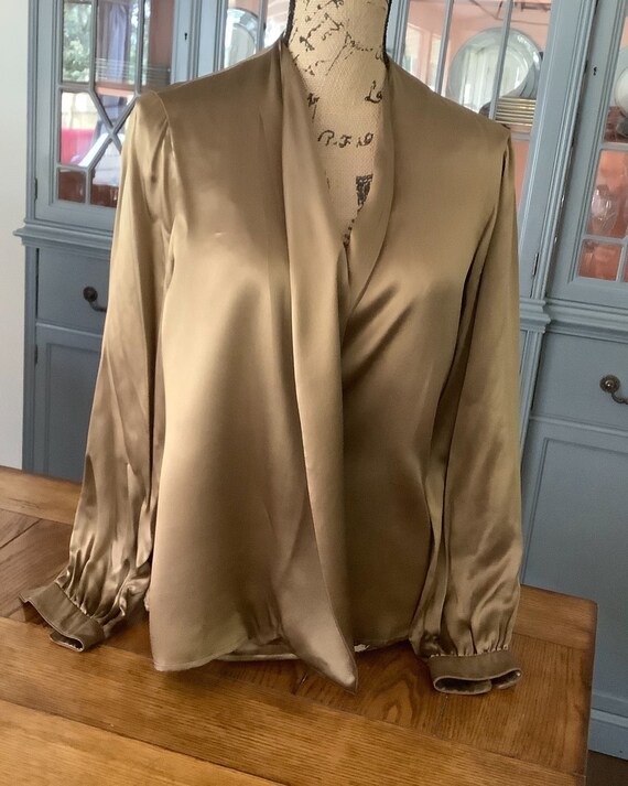 Calvin Klein Silk Blouse Deep Gold 