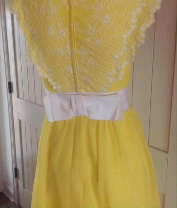 Vintage 1980,s Yellow Maxi Dress . - image 6