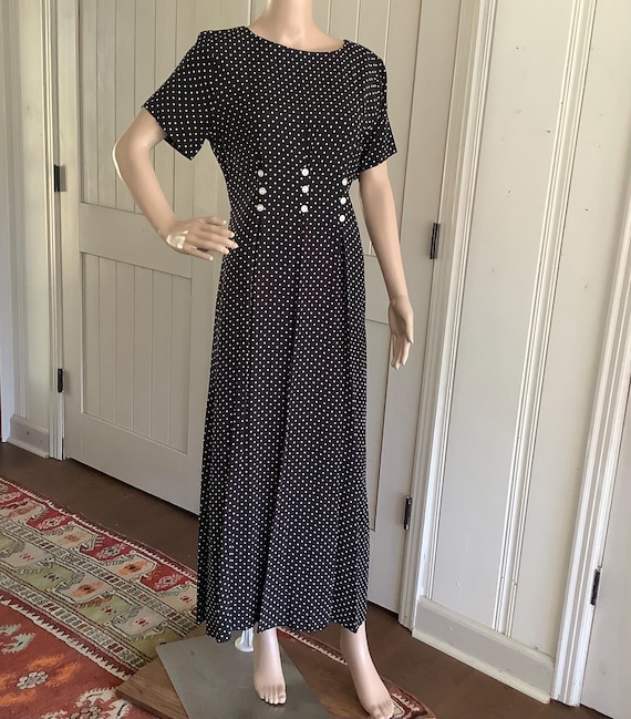 Coldwater Creek Black Polka Dot Maxi Dress Size 10 - Etsy New Zealand Coldwater Creek Black Polka Dot Maxi Dress Size 10 - Etsy New Zealand