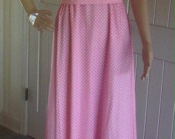 Vintage 1960/70's Pink Polka Dots Maxi Halter Dress by Bianchi