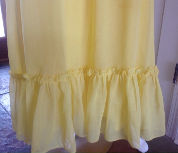 Vintage 1980,s Yellow Maxi Dress . - image 9