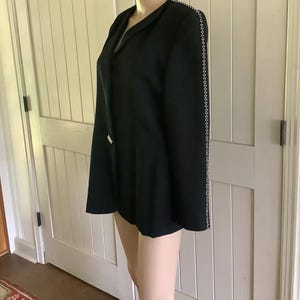 Vintage 1990s Carolina Herrera Studio Black Rhinestone Blazer – Size 10