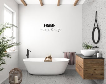 Download Bathroom Wall Mockup Etsy