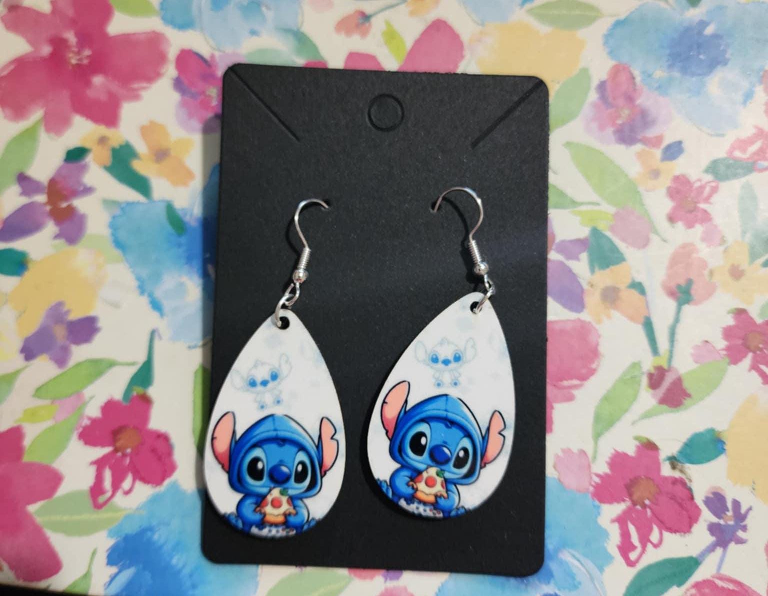 Orecchini A Stud Lilo & Stitch - Regalo Di Natale O Compleanno Nuovi