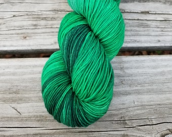 Emerald Forest Hand-Dyed Yarn, Superwash Merino Nylon Blend