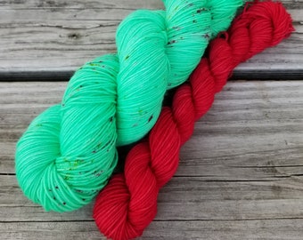Peppermint Swirl 100g/20g Sock Set