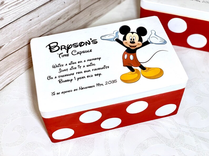 Minnie Mouse Gifts Personalised Time Capsule Baby Arrival Etsy