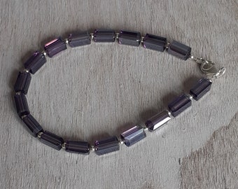 Thunder Polish Glass Crystal Bracelet - Sterling Silver