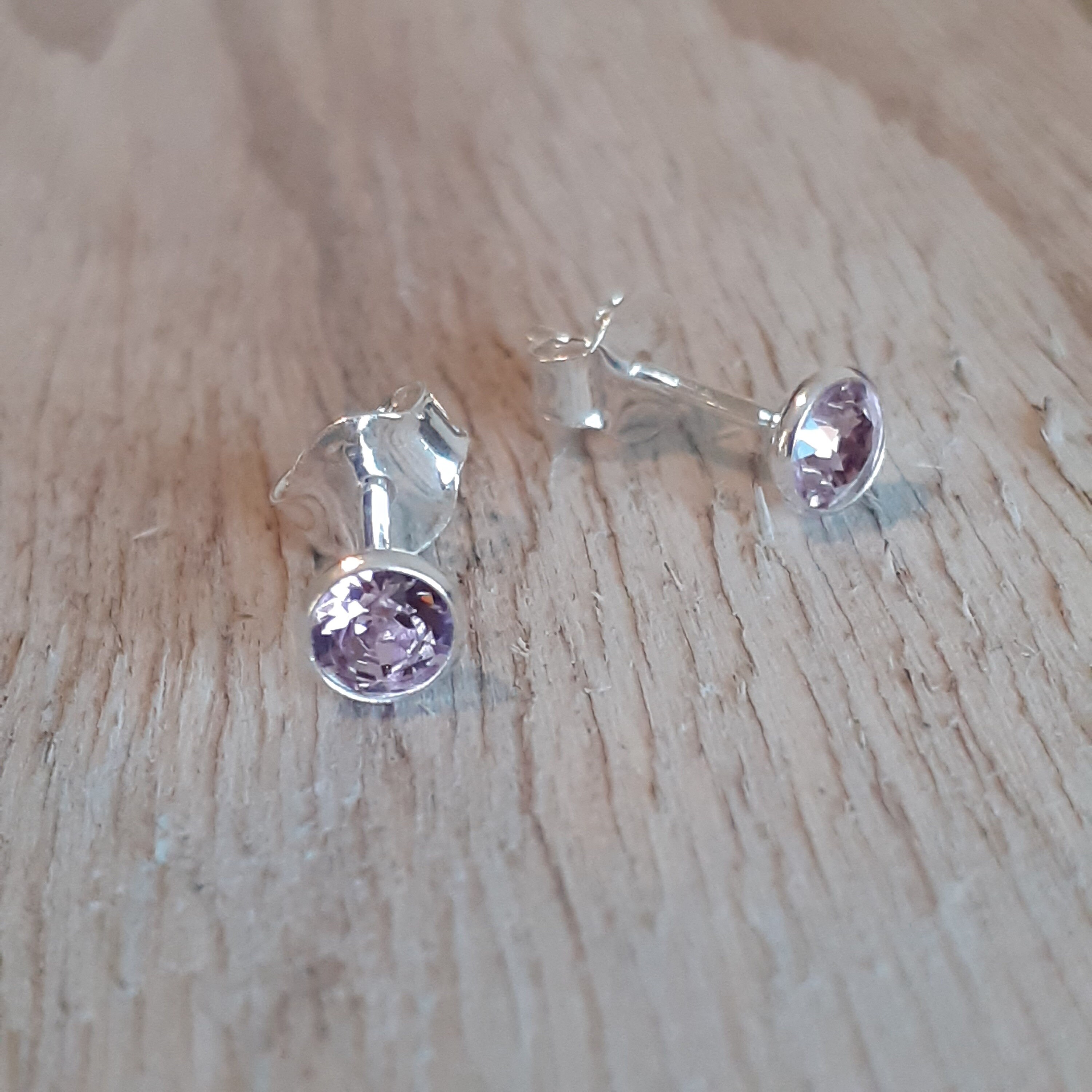 Orecchini in alessandrite, argento sterling 925, pietra
