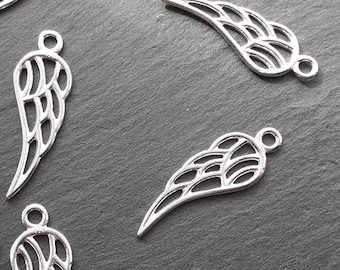 Angel Wing Pendant 10 pcs - Sterling Silver