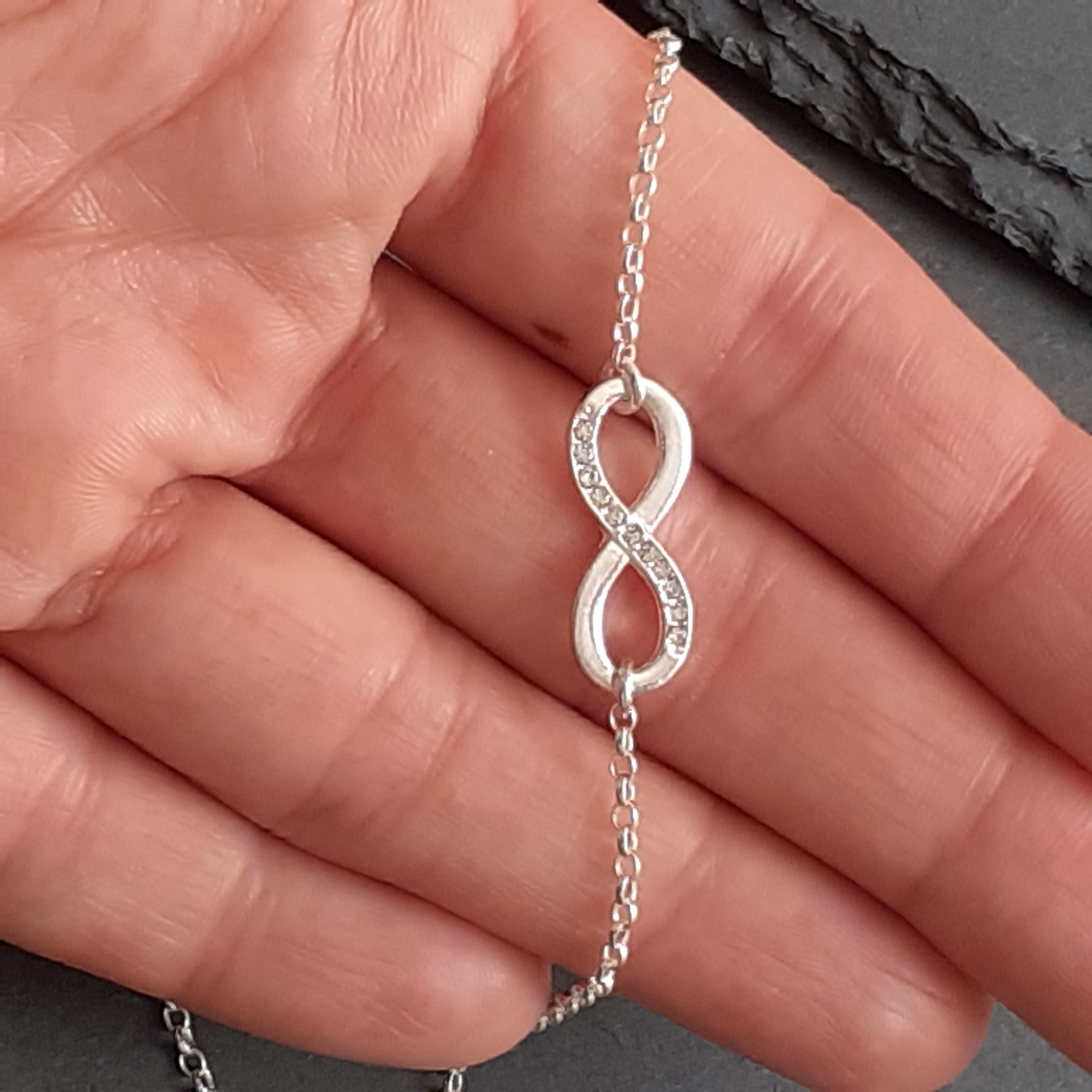 Swarovski Infinity Necklace Sterling Silver Etsy UK