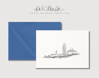 KU Skyline Notecards | University of Kansas Stationery Set