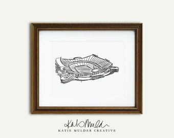 Arrowhead Stadium losse schets DIGITALE DOWNLOAD