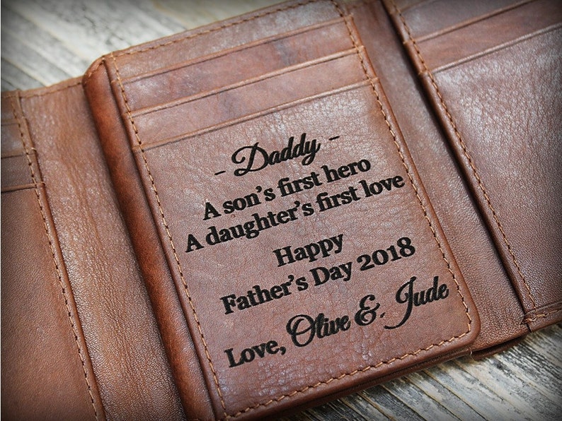 Personalized Mens Wallet Trifold Mens Wallet Leather | Etsy