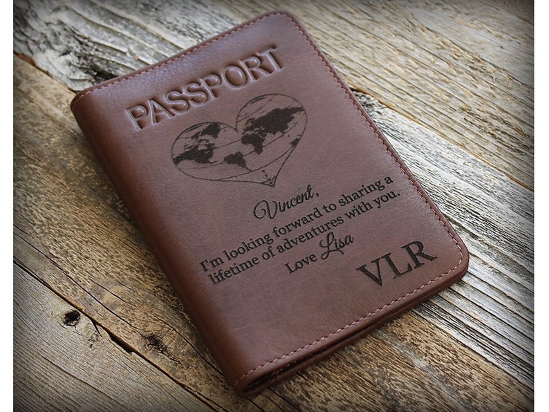 Christmas Gift Travel Passport Custom Personalized, Anniversary Gift, Leather Passport Holder, Travel Document, Husband Gift, RFID Wallet 