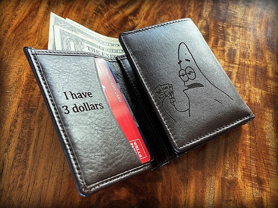 I Have 3 Dollars Patrick Star Wallet Men Wallet Leather Wallet | Etsy
