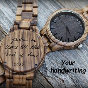 Gifts for Fathers Day Gift for Him Birthday Gift Dad Gift from Daughter,Father of the Bride Gift,Father of the Groom Men Wood watch image 2