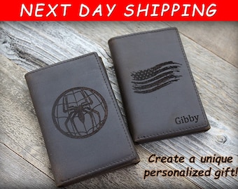 Leather Wallet, Gift for Man, Fathers Day gift, 3rd Anniversary Gift, Gift for Boyfriend, Wallet for Him,Trifold Wallet,RFID Wallet,Dad Gift
