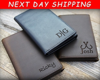 Trifold Mens Wallet, Fathers Day gift, Personalized Mens Wallet, Leather Wallet for Men, Gift for Him, Gift for Dad, Trifold Leather Wallet