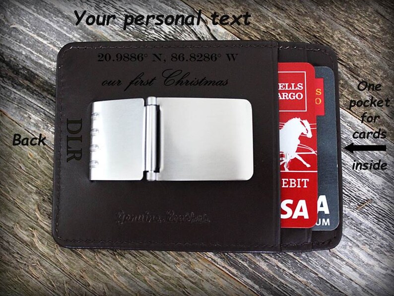Personalized Mens Wallet Minimalist Wallet Leather Wallet Etsy - image 0
