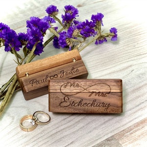 Double Slot Ring Box, Wedding Ring Box, Ring Bearer Box, Engagement Ring Box, Proposal Ring Box, Wooden Ring Box, Personalized Ring Pillow