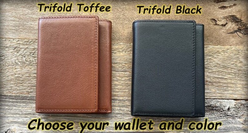 Mens Leather Wallet,Personalized Men Wallet,Men Wallet Trifold,Fathers Day gift,Gift for Dad,Leather Men Wallet,3rd Anniversary Gift for Him image 10