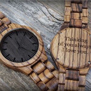 Gifts for Fathers Day Gift for Him Birthday Gift Dad Gift from Daughter,Father of the Bride Gift,Father of the Groom Men Wood watch image 7