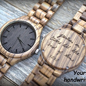 Gifts for Fathers Day Gift for Him Birthday Gift Dad Gift from Daughter,Father of the Bride Gift,Father of the Groom Men Wood watch image 5