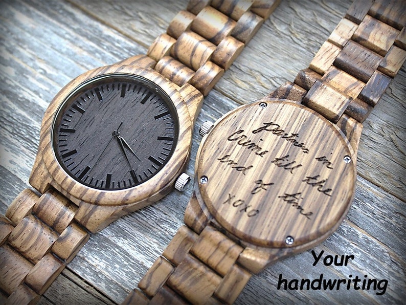 Gifts for Fathers Day Gift for Him Birthday Gift Dad Gift from Daughter,Father of the Bride Gift,Father of the Groom Men Wood watch image 5