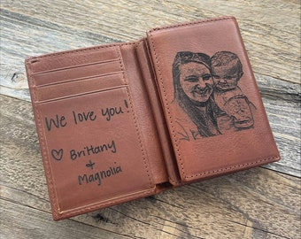 Personalized Wallet,Mens Wallet,Leather Wallet,Engraved Wallet,Fathers Day gift,Husband Gift,Custom Wallet,Dad Gift Fathers Day Gift Idea