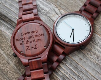 Wife to Husband, Gift for Him, Husband Gift, Mens Personalized Gift, Gifts for Dad, Engraved Wood Watches for Men, Gifts for Men, Dad Gift