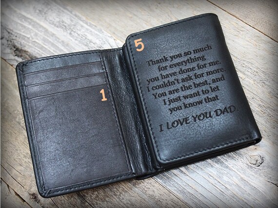 Cadeau Valentines Portefeuille Homme Cadeau Pères Pour Etsy