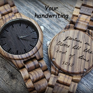 Gifts for Fathers Day Gift for Him Birthday Gift Dad Gift from Daughter,Father of the Bride Gift,Father of the Groom Men Wood watch image 8