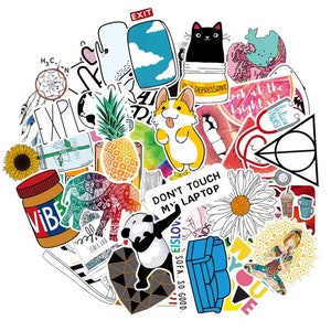 Waterproof 46-Pack Vinyl Sticker Bomb Trendy Lifestyle Decal Graffiti Roll Mix Water Bottle Car Skateboard Laptop Luggage