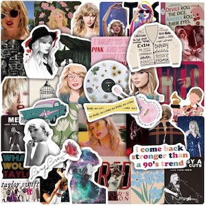 2 Pack Taylor Swift Stickers Waterproof 50-Pack Vinyl Sticker Bomb Decal Graffiti Roll Mix Water Bottle Car Laptop 100 Total Eras Tour