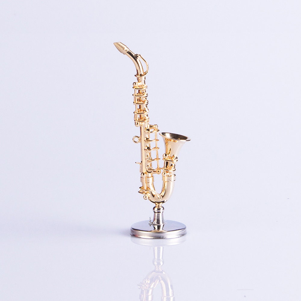 Modèle miniature de saxophone alto, mini instrument de musique