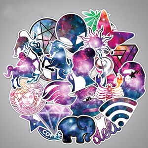 36 Pc Space Theme Sticker Bomb Decal Graffiti Car Skateboard Laptop Luggage Creative Unique