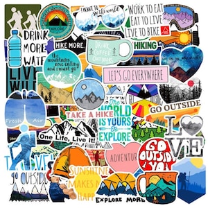 Outdoor THEME Waterproof 50-Pack Vinyl Sticker Bomb Decal Graffiti Roll Mix Water Bottle Car Skateboard Laptop Luggage