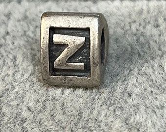 Authentic Pandora Sterling Silver Letter "Z" Charm 3.6g
