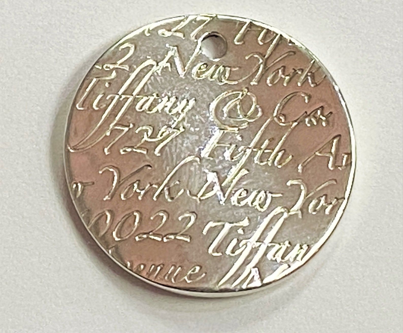 Tiffany & Co. 727 Fifth Avenue New York Sterling Silver Round Etsy