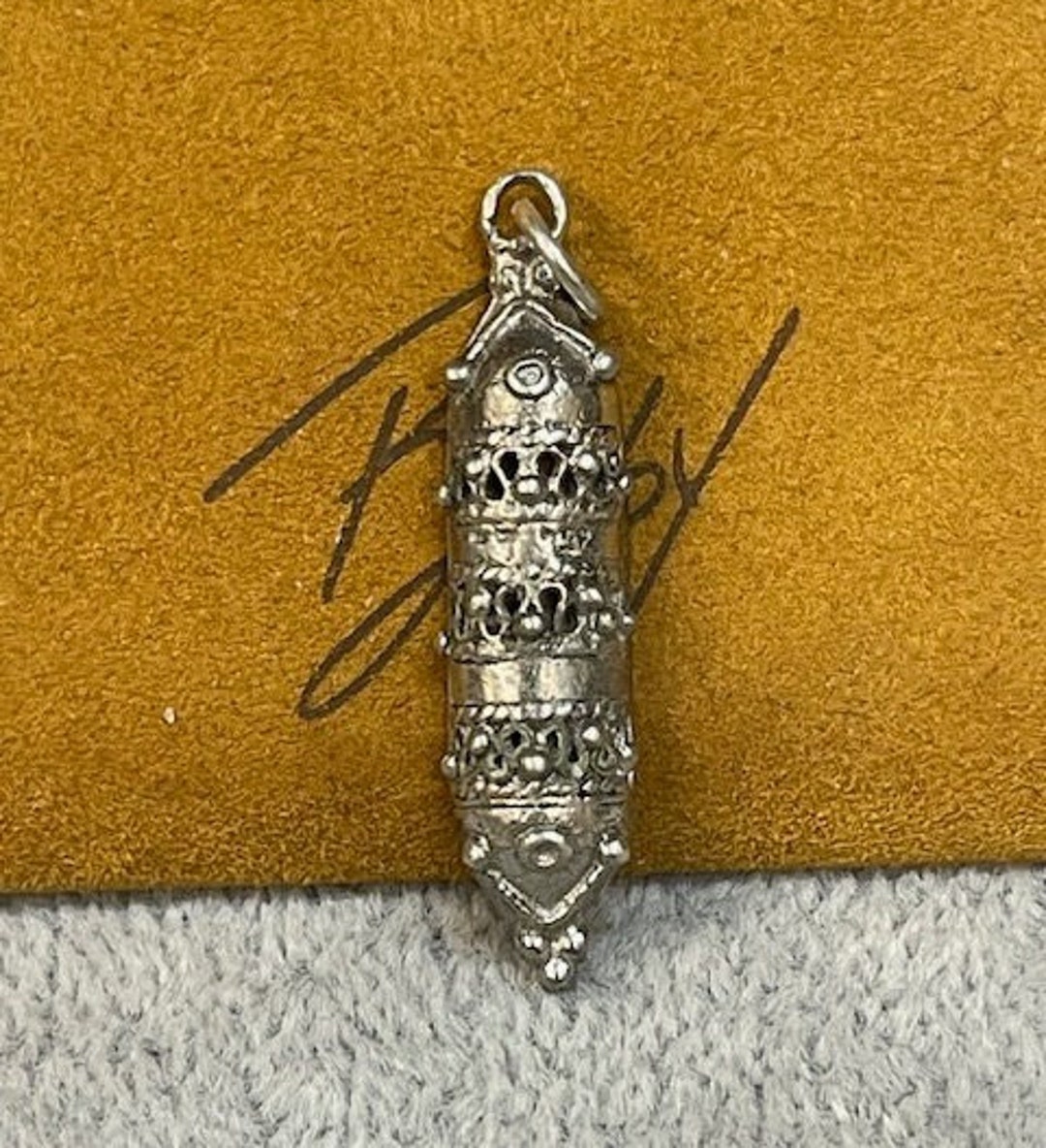 Vintage Sterling Silver Mezuzah Pendant Charm Weight 2.8g Etsy