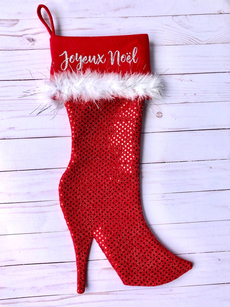 Personalized Stockings Red Christmas Stocking High Heel Custom - Etsy