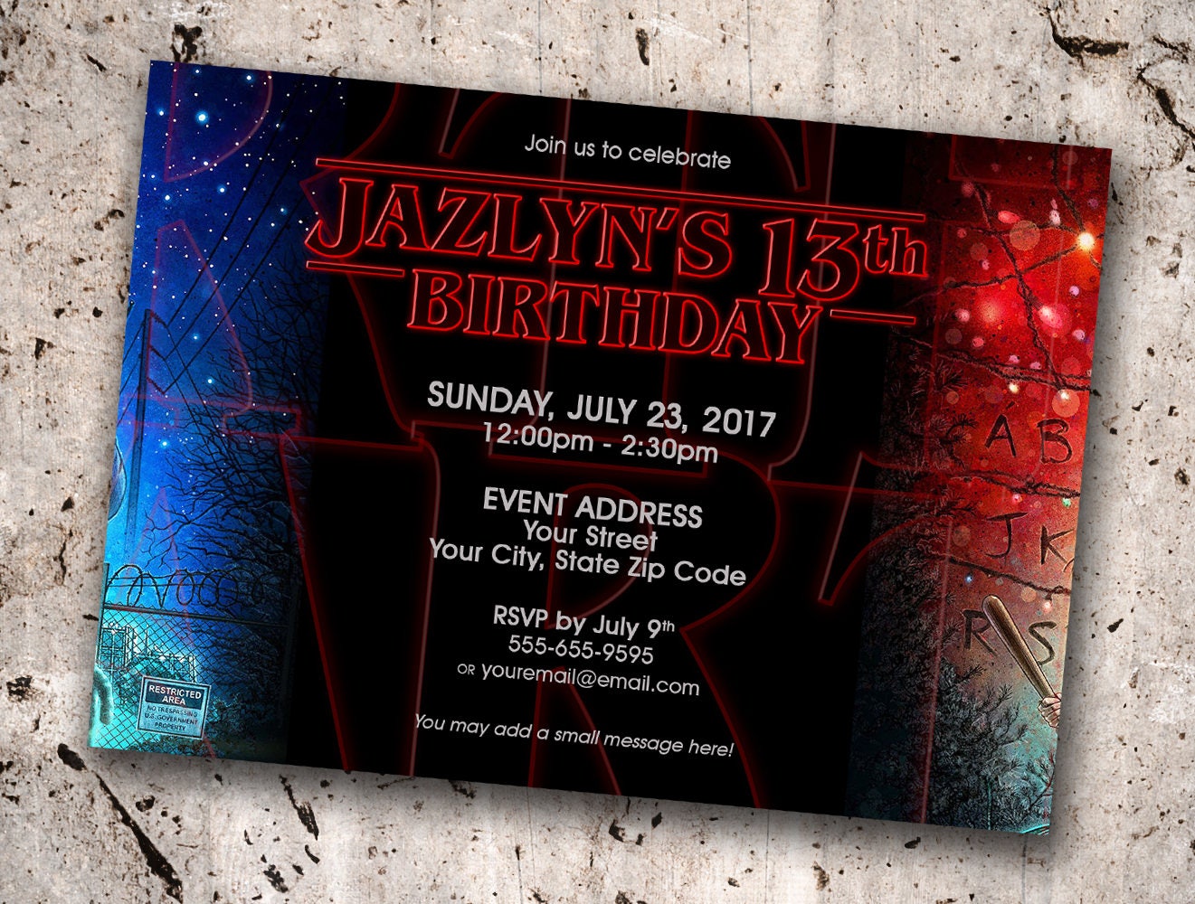 stranger-things-personalized-birthday-invitation-etsy